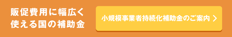 販促費用に幅広く使える国の補助金 小規模事業者持続化補助金のご案内